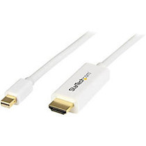 StarTech.com Mini DisplayPort to HDMI converter cable ? 6 ft (2m) ? 4K ? White