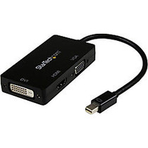 StarTech.com Travel A/V Adapter: 3-in-1 Mini DisplayPort to VGA DVI or HDMI Converter