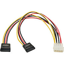 Tripp Lite 12in Serial ATA SATA Dual Power Adapter Cable LP4 4Pin 2x15Pin