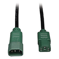 Tripp Lite 6ft Power Cord Extension Cable C14 to C13 Heavy Duty Green 15A 14AWG 6'