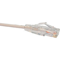 Unirise Clearfit Slim Cat6 Patch Cable, Snagless, White, 15ft