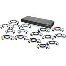 IOGEAR 16-Port IP Based KVM Kit with PS/2 and USB KVM Cables