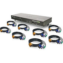 Iogear 8-Port Combo VGA KVMP Switch w/ PS/2 Cables