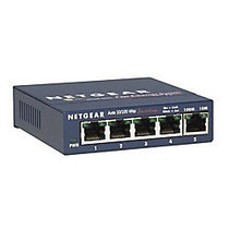 Netgear; ProSAFE FS105 5-Port 10/100 Desktop Ethernet Switch, Blue
