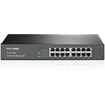 TP-LINK TL-SF1016DS 10/100Mbps 16-Port Switch, 13-inch, Rackmount, 3.2Gbps Capacity