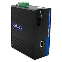 AddOn 1 10/100/1000Base-TX(RJ-45) to 1 1000Base-LX(SC) SMF 1310nm 20km Industrial Media Converter