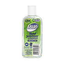 Dial Antibacterial Hand Sanitizer With Moisturizer, Fragrance-Free, 4 Oz, Case Of 24