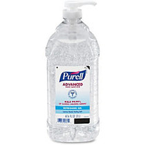 Purell Advanced Instant Hand Sanitizer - 67.6 fl oz (2 L) - Pump Bottle Dispenser - Kill Germs - Hand - Clear - Moisturizing, Fragrance-free - 4 / Carton