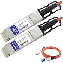 AddOn MSA and TAA Compliant 40GBase-AOC QSFP+ to QSFP+ Direct Attach Cable (850nm, MMF, 0.5m)