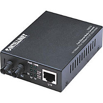 Intellinet 10/100 Multi-Mode Media Converter, ST, 1.24 miles