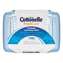 Cottonelle Fresh Care Flushable Cleansing Cloths, White, Pack Of 42