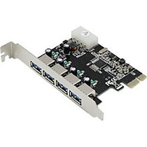 AddOn Quad Open USB 3.0 Port PCIe x1 Host Bus Adapter