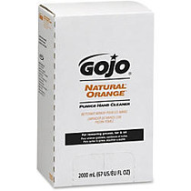 Gojo NATURAL* ORANGE Pumice Hand Cleaner - Orange Citrus Scent - 67.6 fl oz (2 L) - Dirt Remover, Grease Remover, Soilage Remover - Hand - Gray - Anti-bacterial - 4 / Carton