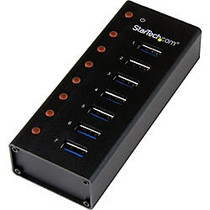 StarTech.com 7 Port USB 3.0 Hub - Desktop or Wall-mountable Metal Enclosure