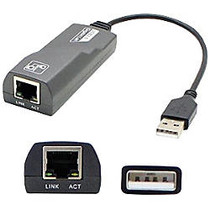 AddOn 20.00cm (8.00in) USB 2.0 (A) Male to RJ-45 Female Black Adapter Cable