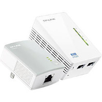 TP-Link; AV500 Wireless Wi-Fi Range Extender Powerline Edition Starter Kit, TL-WPA4220KIT