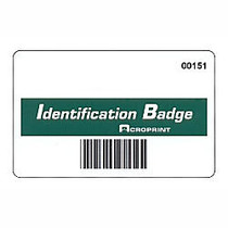 Acroprint timeQplus Barcode Badges, #TQ600, Numbered 16 - 50, 3 inch; x 4 inch;, Pack Of 35