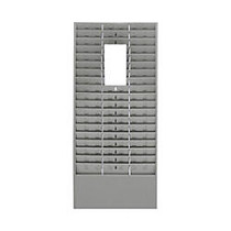 MMF Time Card/Ticket Message Rack, 54 Pockets, 30 inch; x 13 5/8 inch; x 2 inch;, Gray