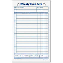 TOPS; Weekly Time Cards, Pack Of 100