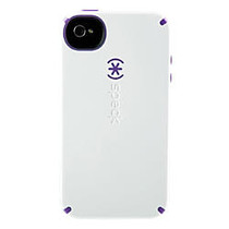 Speck Candyshell Case For iPhone; 4/4S, White/Aubergine Purple