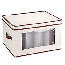 Honey-Can-Do Large Stemware Storage Chest, 18 3/8 inch;L x 13 7/8 inch;W x 8 1/2 inch;H, Brown/Natural