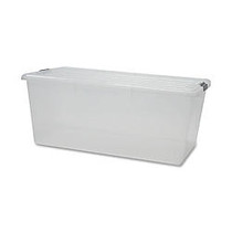 Iris; Clear Storage Boxes With Lids, Letter Size, Clear, Pack Of 4