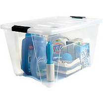 Iris; Latch Storage Box, 53.6 Qt, Clear