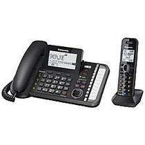 Panasonic; Link2Cell DECT 6.0 Conference Phone With 1 Corded And 1 Cordless Handset, KX-TG9581