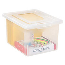 Office Wagon; Brand Letter And Legal File Tote, 18 inch;L x 14 1/4 inch;W x 11 inch;H, Clear