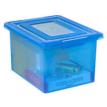 Office Wagon; Brand Letter And Legal File Tote, 18 inch;L x 14 1/4 inch;W x 11 inch;H, Spring Blue