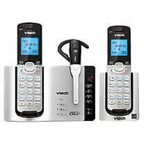 VTech; Connect-To-Cell DECT 6.0 Expandable Cordless Phone System With Digital Answering Machine, Silver