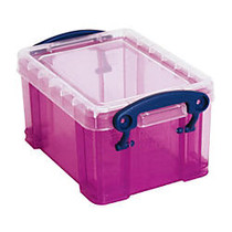 Really Useful Box; Plastic Storage Box, 0.3 Liter, 4 3/4 inch; x 3 1/4 inch; x 2 1/2 inch;, Purple