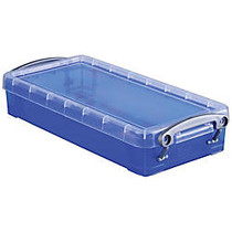 Really Useful Box; Plastic Storage Box, 0.55 Liter, 8 1/2 inch; x 4 inch; x 1 3/4 inch;, Blue