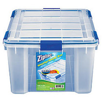 Ziploc; Weathertight Storage Box, 60-Quart, 11 1/4 inch; x 17 3/4 inch; x 23 5/8 inch;, Clear