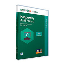 Kaspersky Anti-Virus 2017, For 3 Devices, Product Key Card