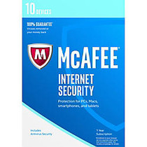 McAfee Internet Security 2017, 10-Device, 1-Year Subscription, Download Version