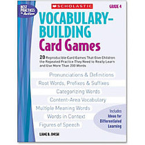 Scholastic Vocabulary-Building Card Games: Grade 4 Education Printed Book by Liane B. Onish - English - 80 Pages