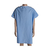 DMI; Convalescent Gowns With Back Tape Ties, Adult, Blue, Pack Of 12