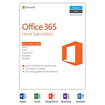 Office 365 Home, 1-year subscription, 5 PCs/Macs, Product Key Card