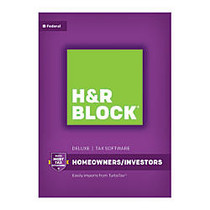 H&R Block; Deluxe 2016 Tax Software, For PC/Mac, Traditional Disc