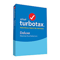 TurboTax; Deluxe Fed + State + E-File 2016, For PC/Mac, Traditional Disc