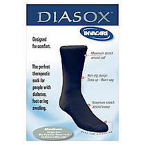 Invacare; Diasox&trade; Diabetic Socks, Men Size 12 1/2-15/Women Size 14+, Black