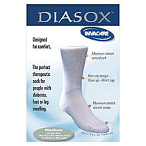 Invacare; Diasox&trade; Diabetic Socks. Men Size 6 1/2-9/Women Size 7-10, White