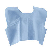 Medline Disposable Patient Capes, 21 inch; x 30 inch;, Blue, Pack Of 100