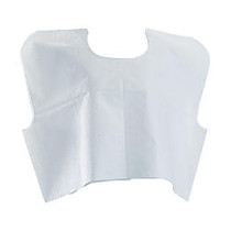 Medline Disposable Patient Capes, 21 inch; x 30 inch;, White, Carton Of 100