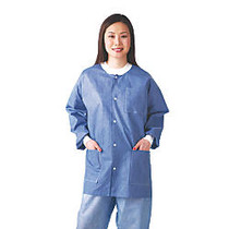 Medline Multilayer Lab Jackets, Large, White, Case Of 30