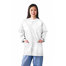 Medline Multilayer Lab Jackets, Small, White, Case Of 30