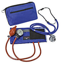 MABIS MatchMates; Sphygmomanometer And Stethoscope Manual Blood Pressure Kit With Adult Cuff, Royal Blue