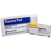 First Aid Only Trauma Dressing Pad, 5 inch; x 9 inch;, White
