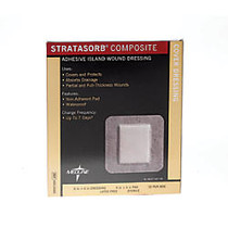 Stratasorb Composite Island Dressings, 6 inch; x 6 inch;, White, Box Of 10, Case Of 10 Boxes